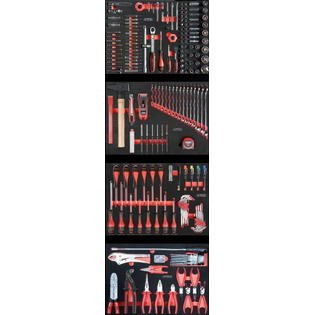 Servante 7 tiroirs black édition équipée de 309 outils